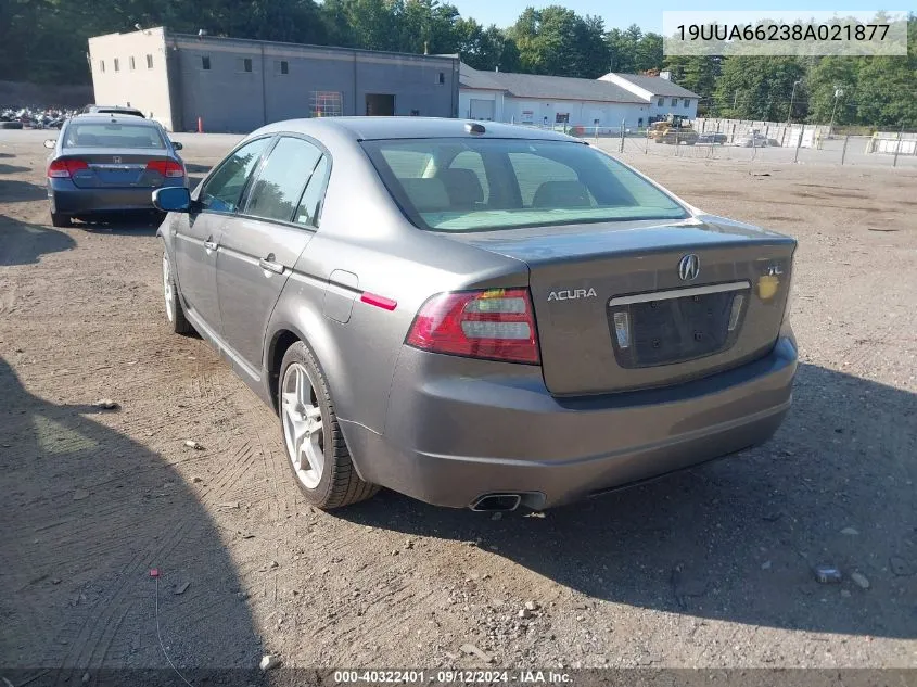 2008 Acura Tl 3.2 VIN: 19UUA66238A021877 Lot: 40322401