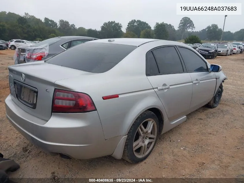 2008 Acura Tl VIN: 19UUA66248A037683 Lot: 40408635