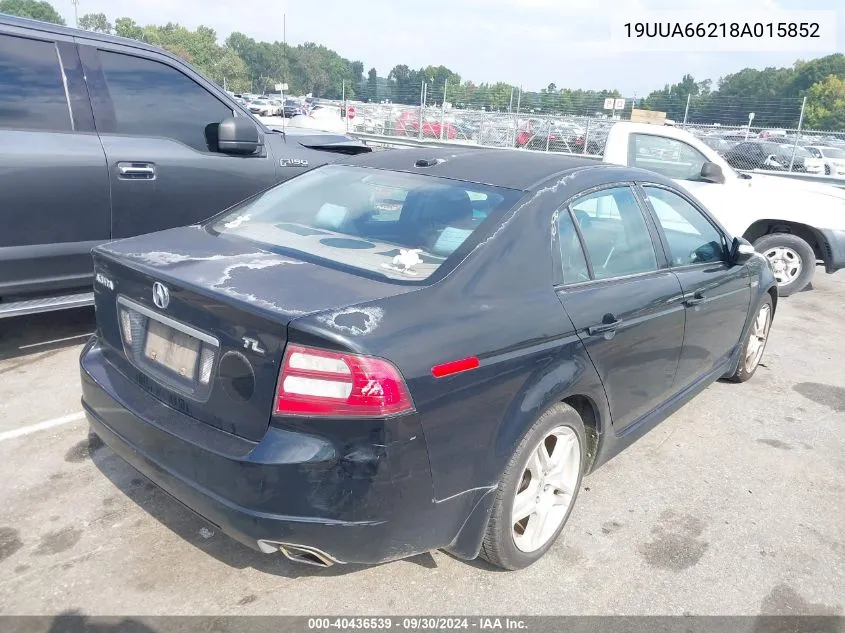 2008 Acura Tl 3.2 VIN: 19UUA66218A015852 Lot: 40436539