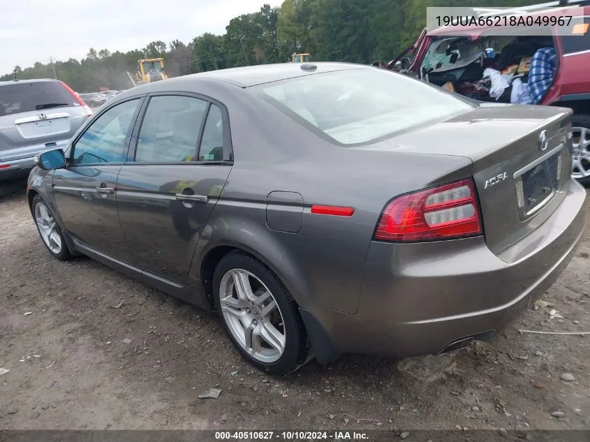 2008 Acura Tl 3.2 VIN: 19UUA66218A049967 Lot: 40510627