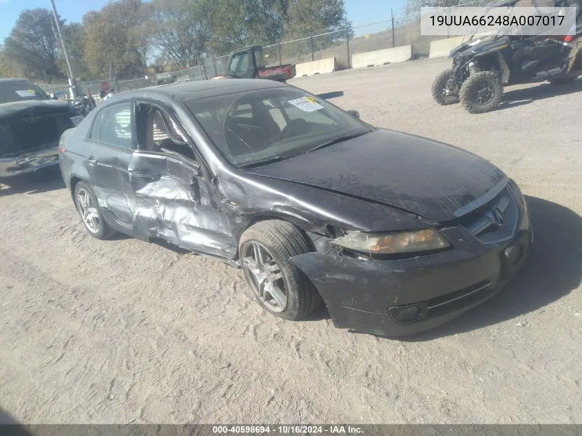 2008 Acura Tl 3.2 VIN: 19UUA66248A007017 Lot: 40598694