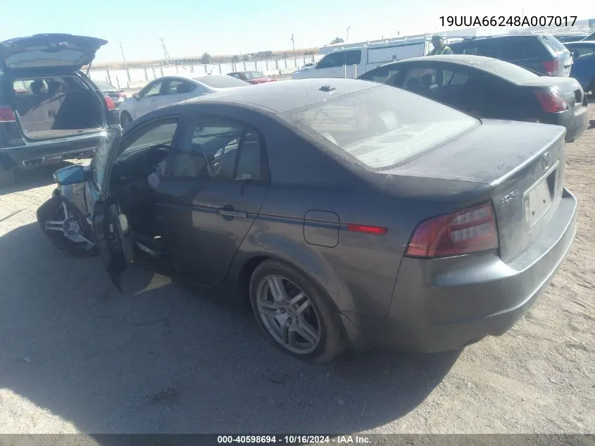 2008 Acura Tl 3.2 VIN: 19UUA66248A007017 Lot: 40598694