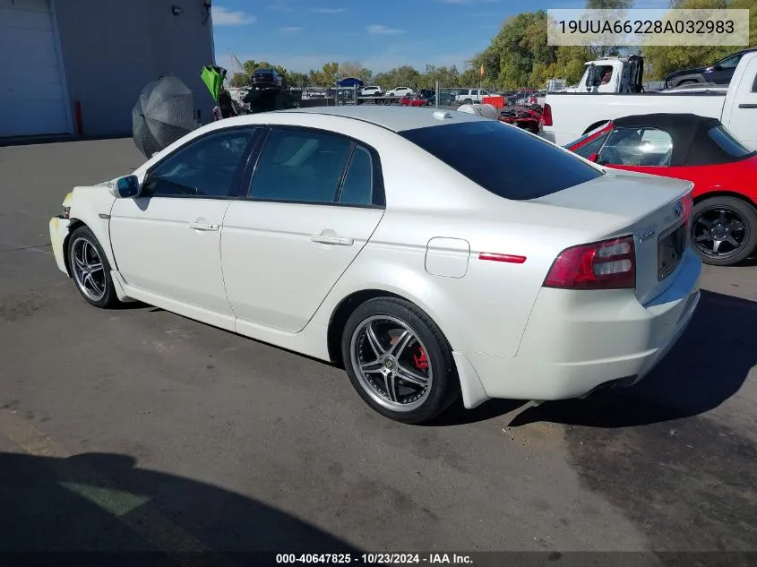 2008 Acura Tl 3.2 VIN: 19UUA66228A032983 Lot: 40647825