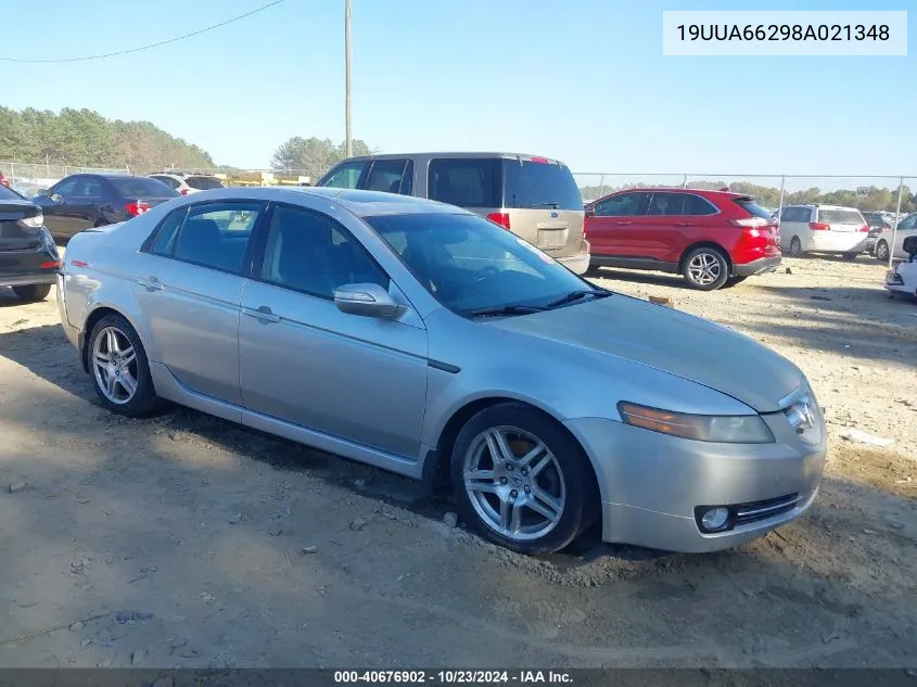 2008 Acura Tl 3.2 VIN: 19UUA66298A021348 Lot: 40676902