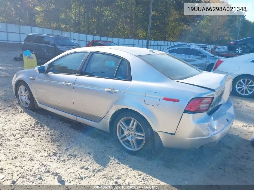 2008 Acura Tl 3.2 VIN: 19UUA66298A021348 Lot: 40676902