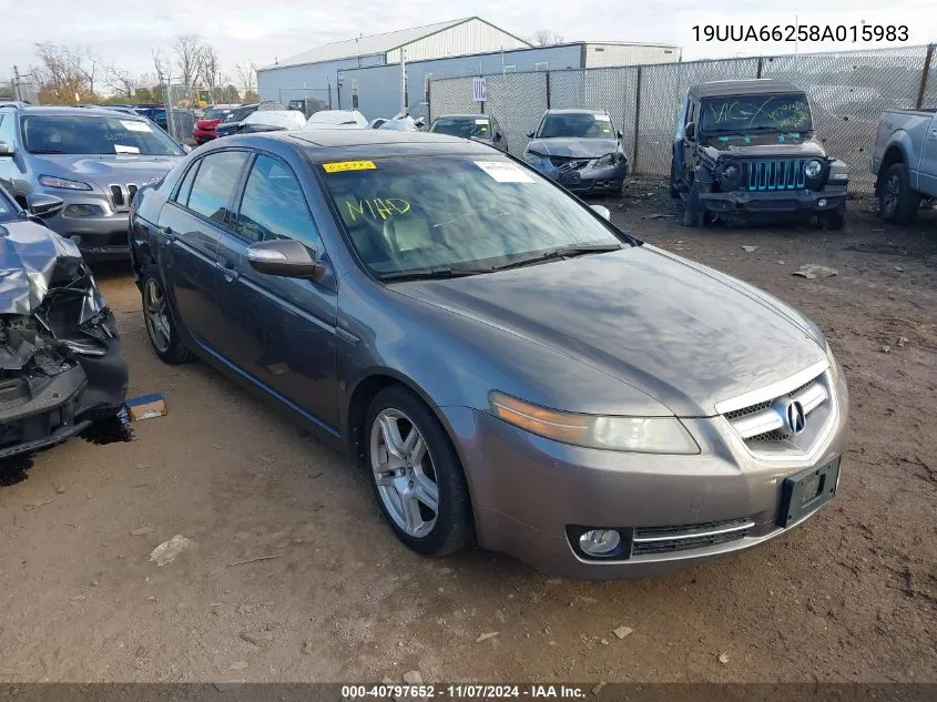 2008 Acura Tl 3.2 VIN: 19UUA66258A015983 Lot: 40797652