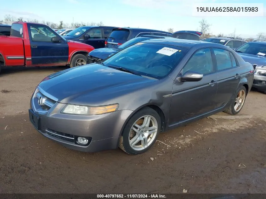 2008 Acura Tl 3.2 VIN: 19UUA66258A015983 Lot: 40797652