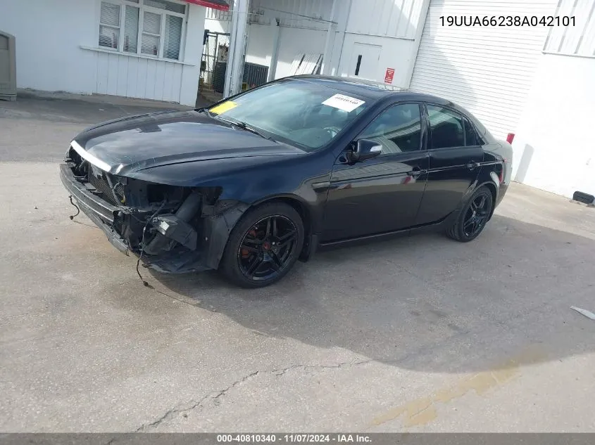 2008 Acura Tl 3.2 VIN: 19UUA66238A042101 Lot: 40810340