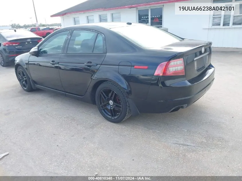 2008 Acura Tl 3.2 VIN: 19UUA66238A042101 Lot: 40810340