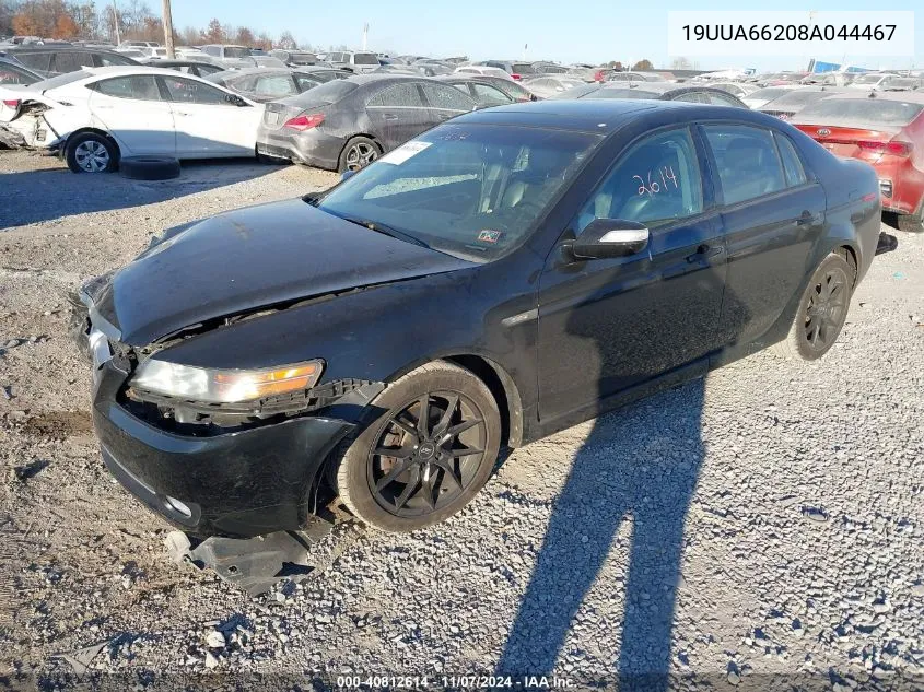 2008 Acura Tl 3.2 VIN: 19UUA66208A044467 Lot: 40812614