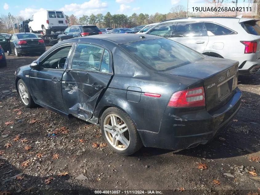 2008 Acura Tl 3.2 VIN: 19UUA66268A042111 Lot: 40813857