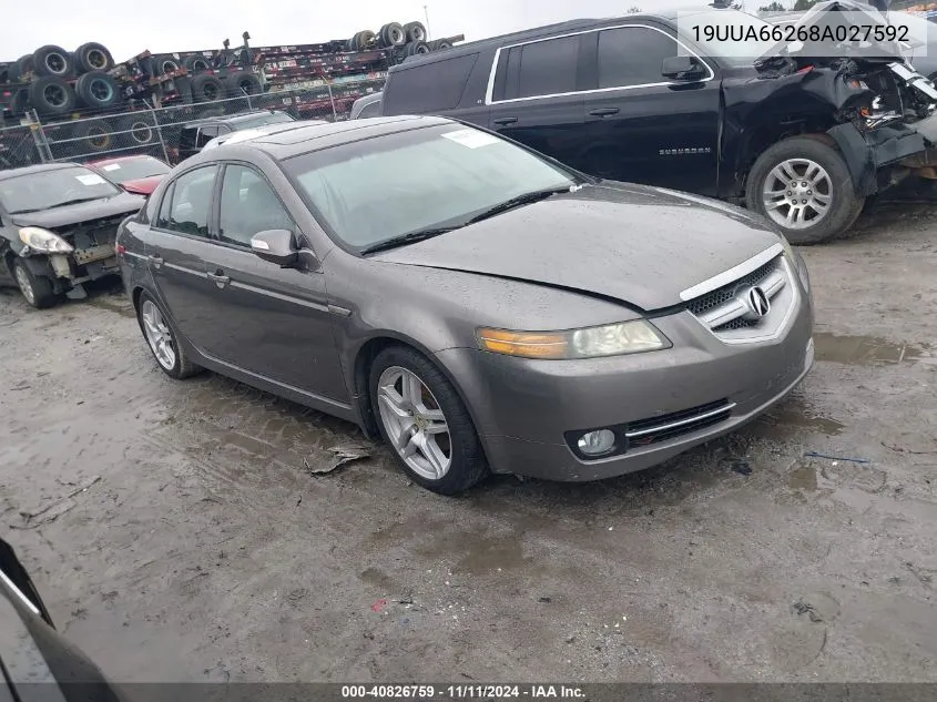 2008 Acura Tl 3.2 VIN: 19UUA66268A027592 Lot: 40826759