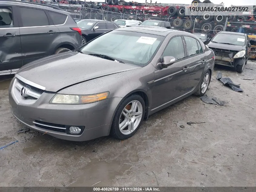 2008 Acura Tl 3.2 VIN: 19UUA66268A027592 Lot: 40826759