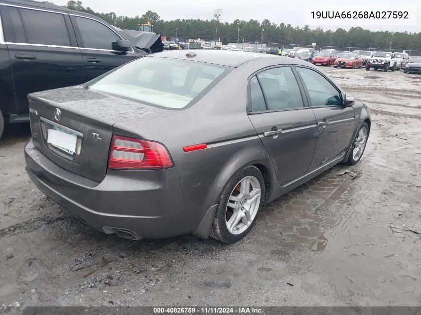 2008 Acura Tl 3.2 VIN: 19UUA66268A027592 Lot: 40826759