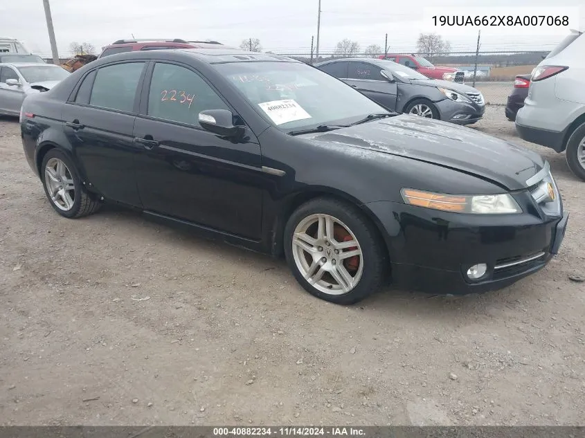 2008 Acura Tl 3.2 VIN: 19UUA662X8A007068 Lot: 40882234