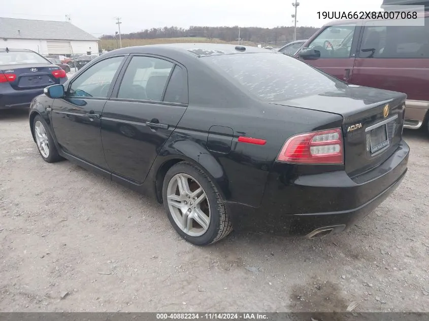 2008 Acura Tl 3.2 VIN: 19UUA662X8A007068 Lot: 40882234