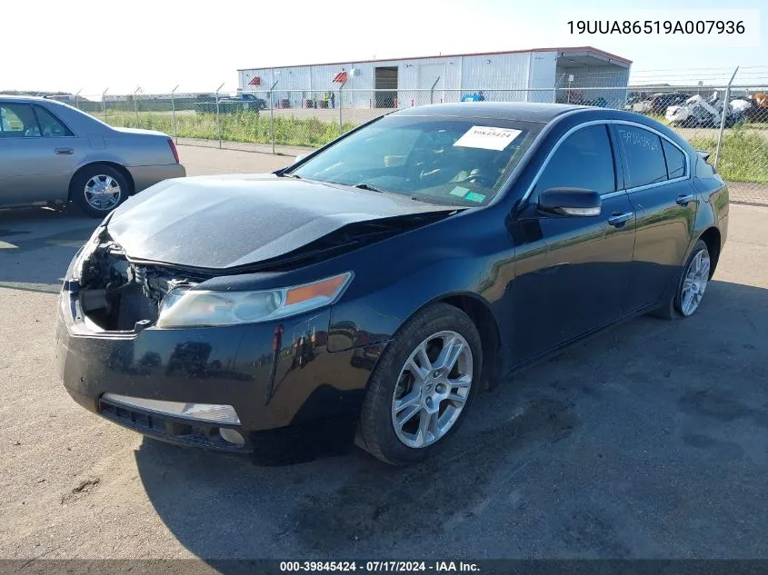 2009 Acura Tl 3.5 VIN: 19UUA86519A007936 Lot: 39845424