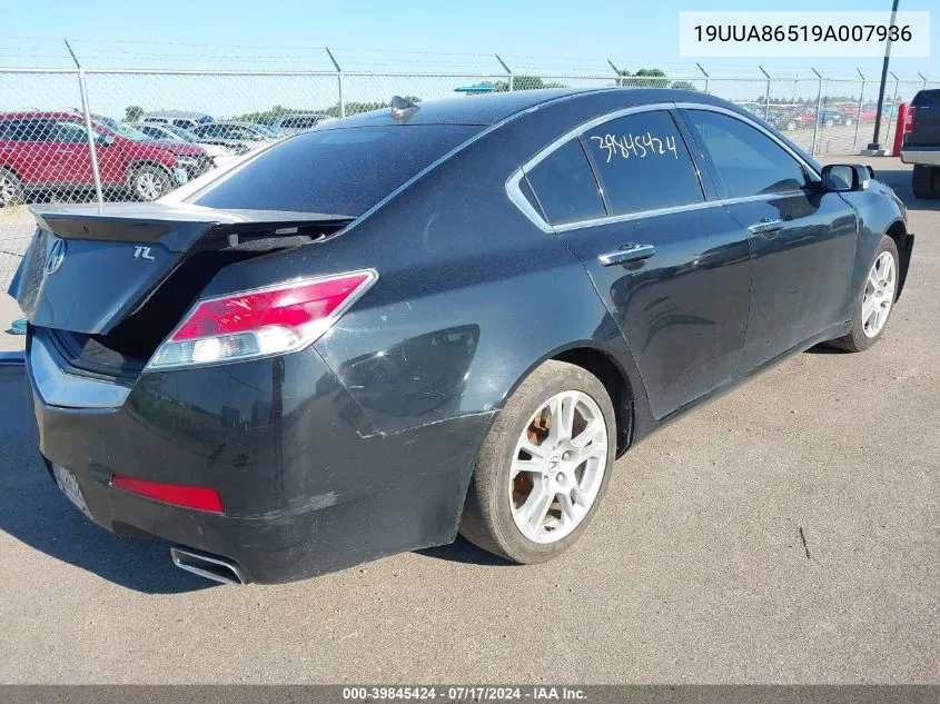 2009 Acura Tl 3.5 VIN: 19UUA86519A007936 Lot: 39845424