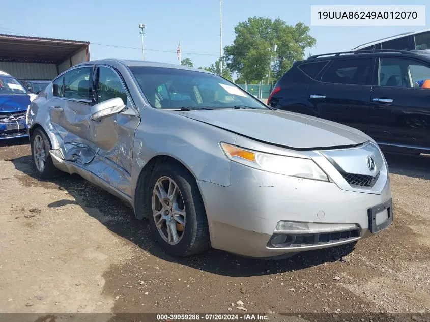 2009 Acura Tl 3.5 VIN: 19UUA86249A012070 Lot: 39959288