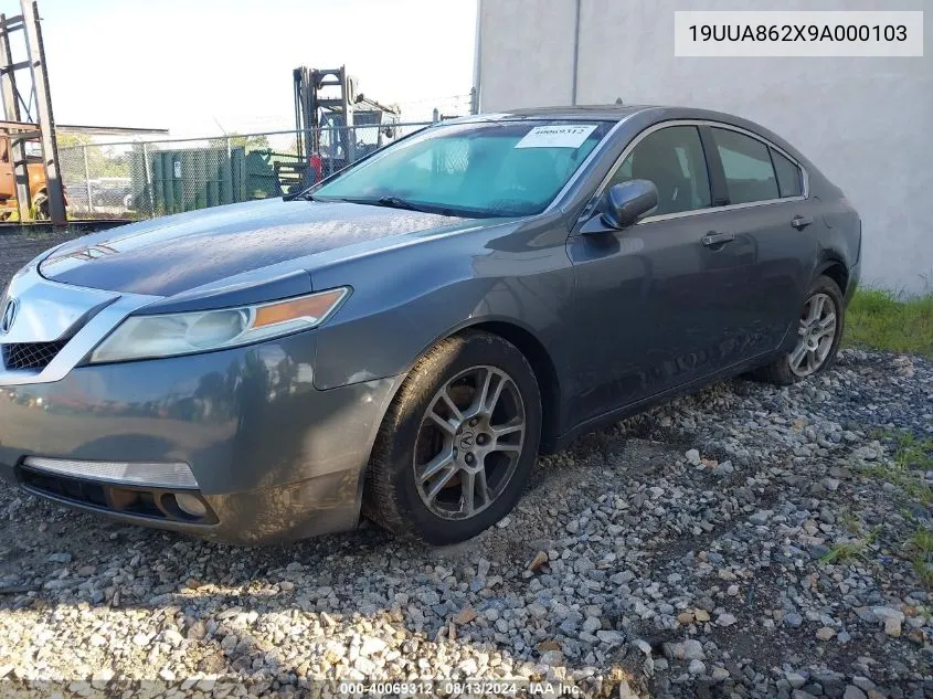 2009 Acura Tl 3.5 VIN: 19UUA862X9A000103 Lot: 40069312