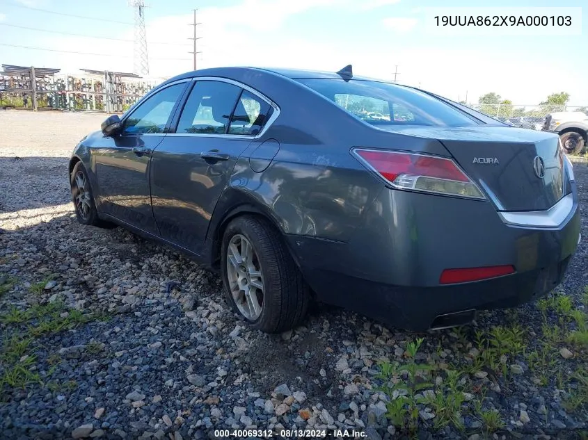 2009 Acura Tl 3.5 VIN: 19UUA862X9A000103 Lot: 40069312