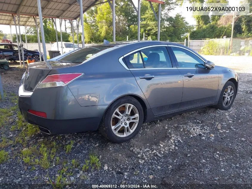 2009 Acura Tl 3.5 VIN: 19UUA862X9A000103 Lot: 40069312