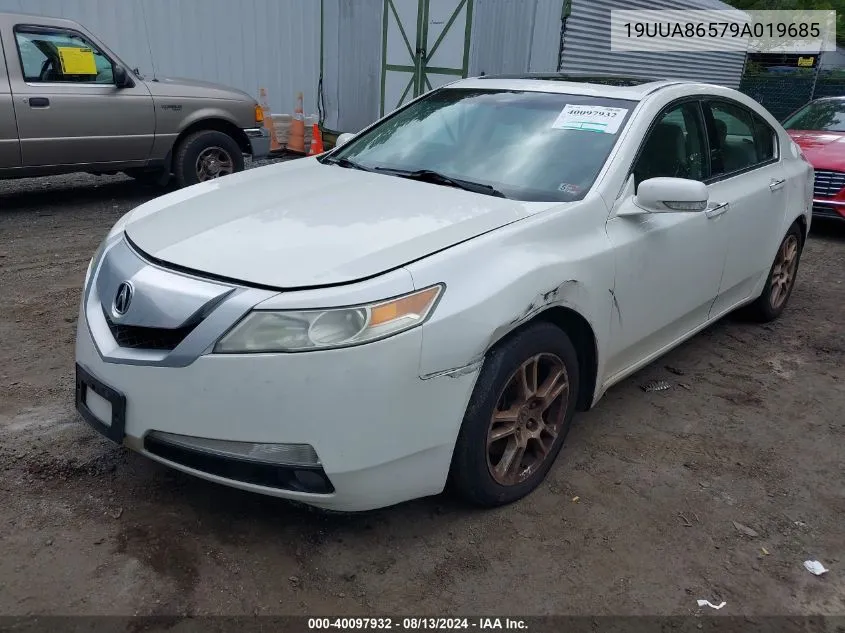 2009 Acura Tl 3.5 VIN: 19UUA86579A019685 Lot: 40097932