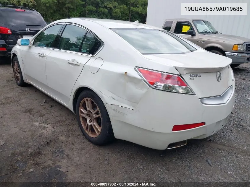 2009 Acura Tl 3.5 VIN: 19UUA86579A019685 Lot: 40097932