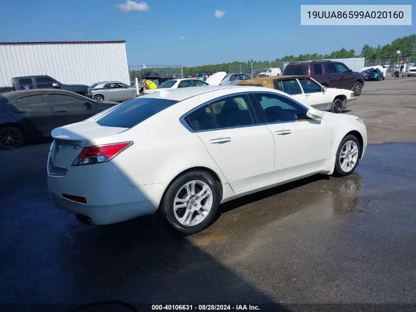 2009 Acura Tl Tech VIN: 19UUA86599A020160 Lot: 40106631