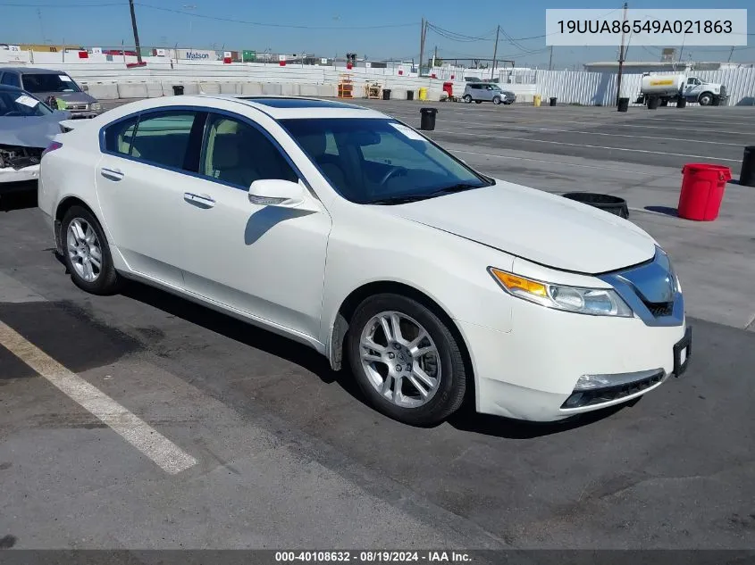 2009 Acura Tl 3.5 VIN: 19UUA86549A021863 Lot: 40108632