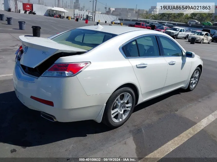 2009 Acura Tl 3.5 VIN: 19UUA86549A021863 Lot: 40108632