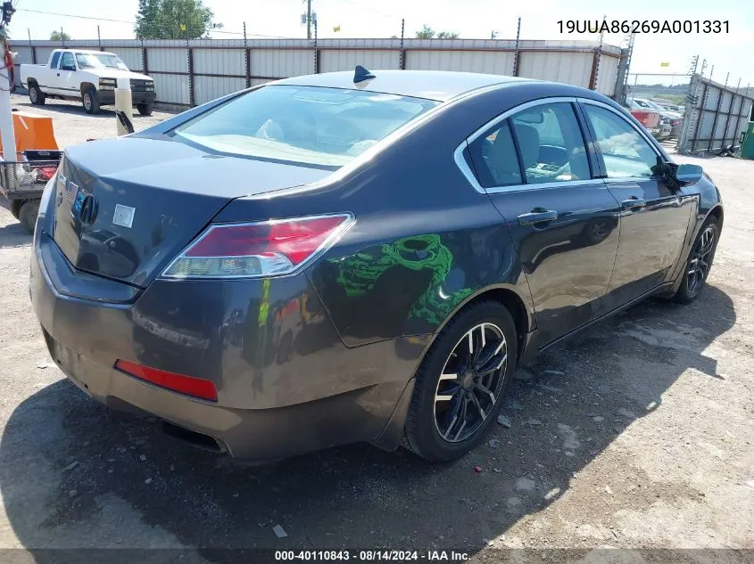 2009 Acura Tl 3.5 VIN: 19UUA86269A001331 Lot: 40110843