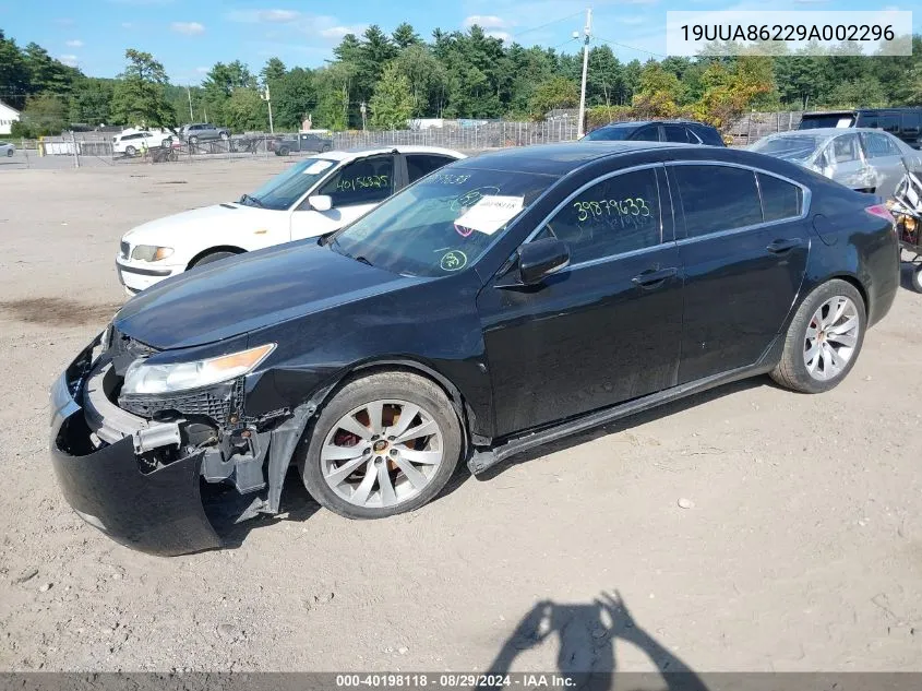 2009 Acura Tl 3.5 VIN: 19UUA86229A002296 Lot: 40198118