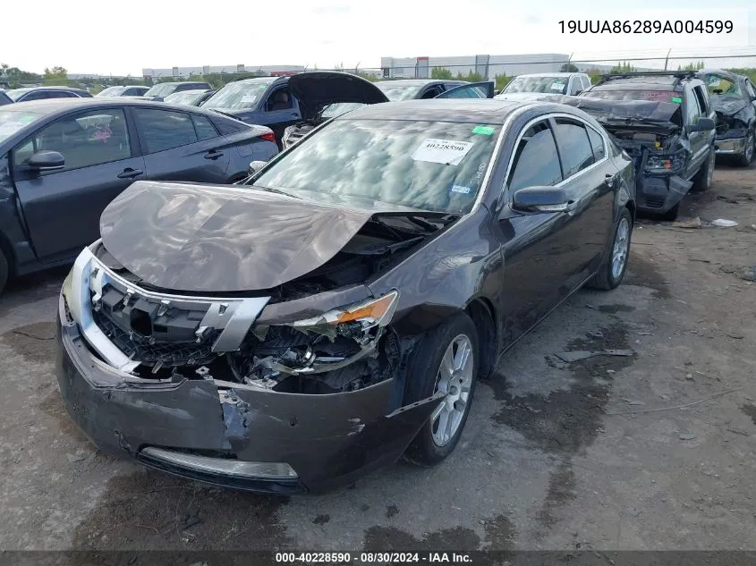 2009 Acura Tl 3.5 VIN: 19UUA86289A004599 Lot: 40228590