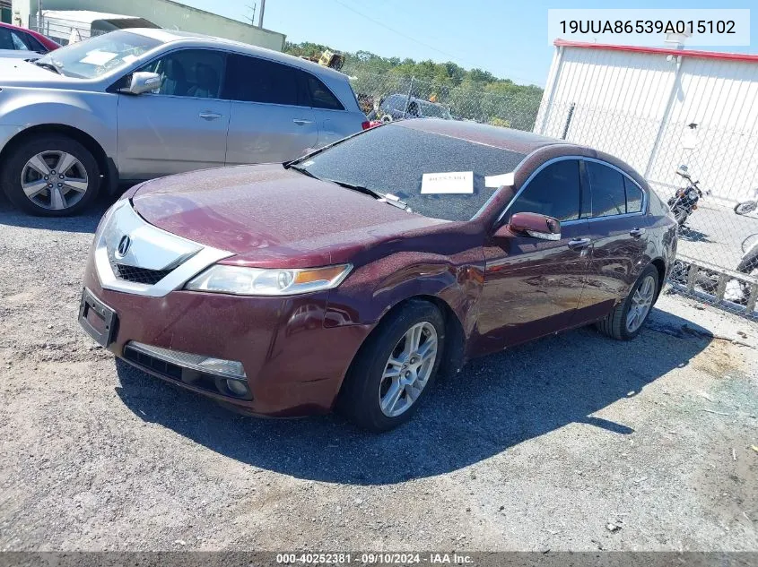 2009 Acura Tl 3.5 VIN: 19UUA86539A015102 Lot: 40252381