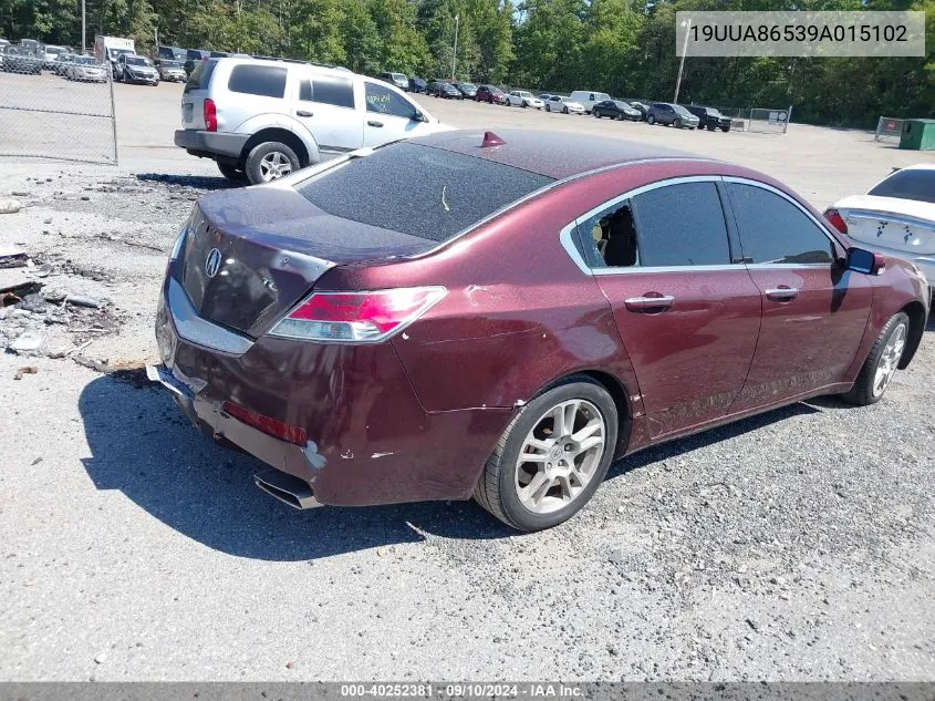 2009 Acura Tl 3.5 VIN: 19UUA86539A015102 Lot: 40252381