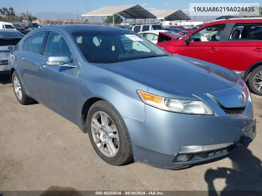 2009 Acura Tl 3.5 VIN: 19UUA86219A024435 Lot: 40255026