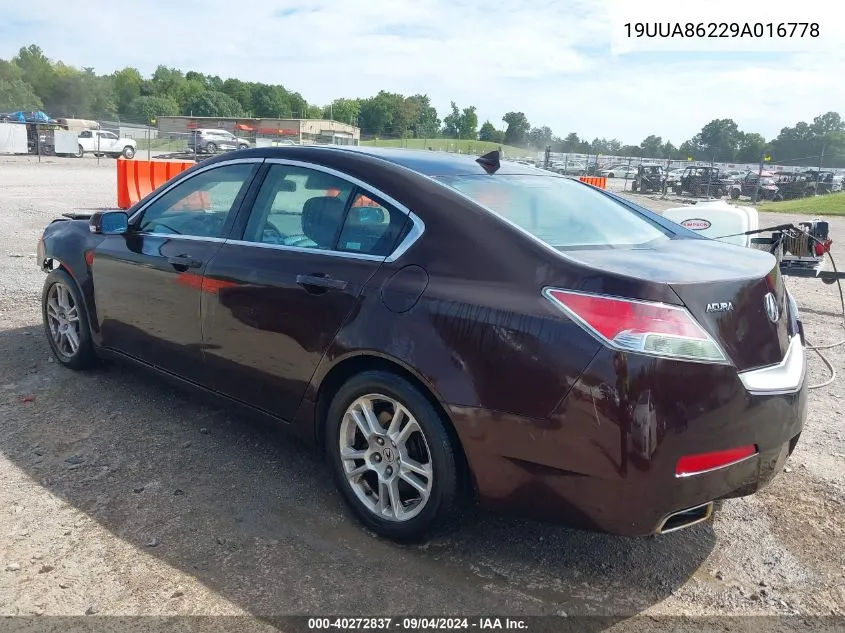 19UUA86229A016778 2009 Acura Tl 3.5