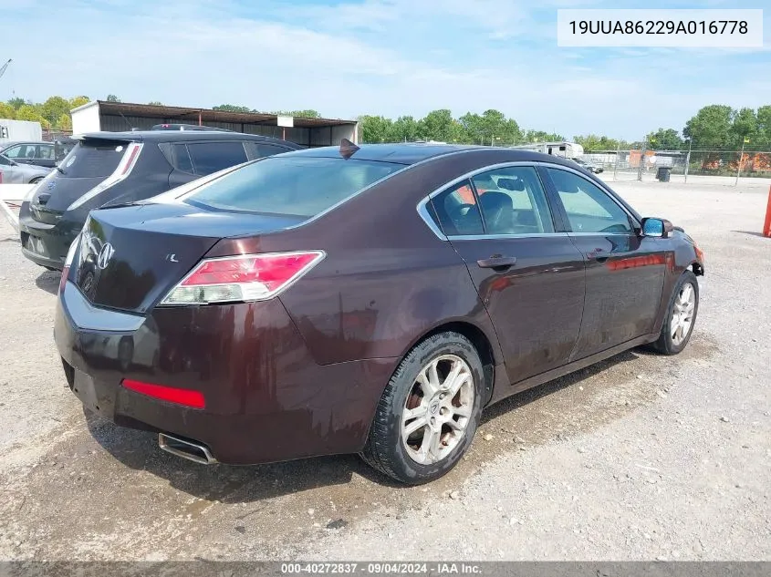 19UUA86229A016778 2009 Acura Tl 3.5