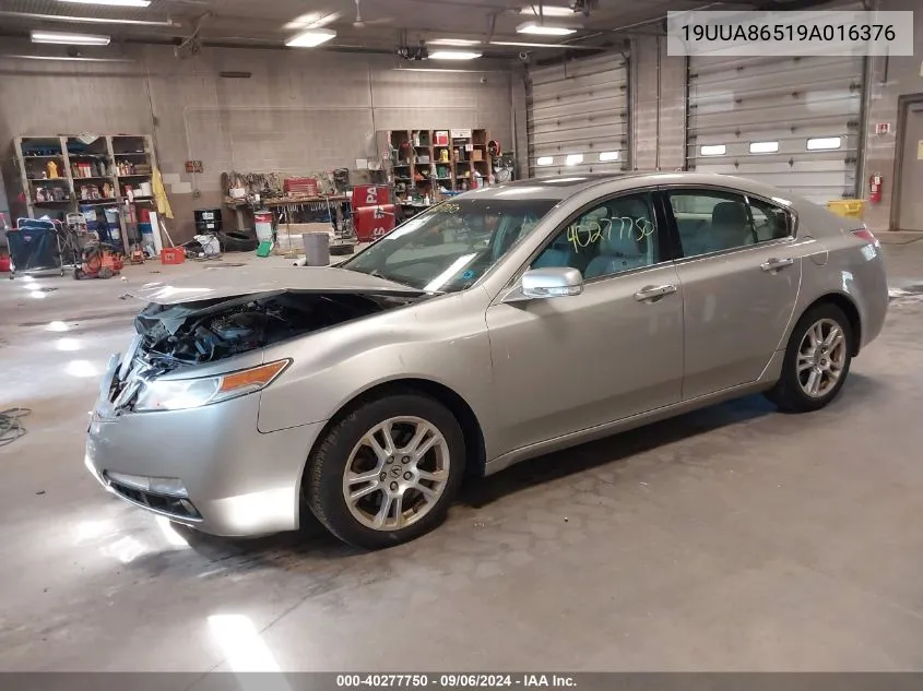 2009 Acura Tl 3.5 VIN: 19UUA86519A016376 Lot: 40277750