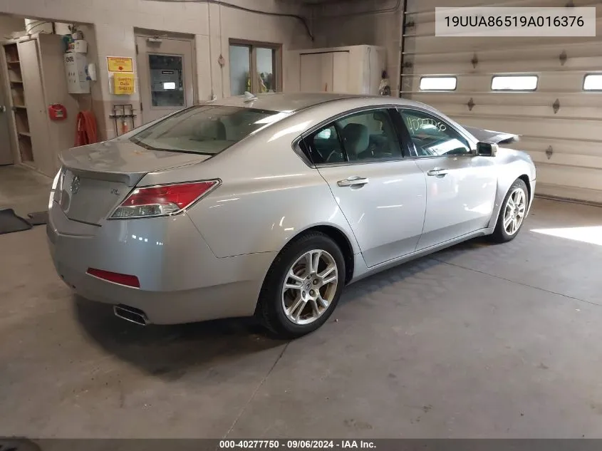 2009 Acura Tl 3.5 VIN: 19UUA86519A016376 Lot: 40277750