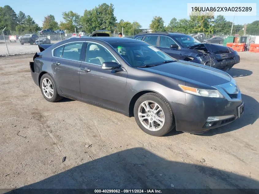 2009 Acura Tl VIN: 19UUA862X9A025289 Lot: 40299062