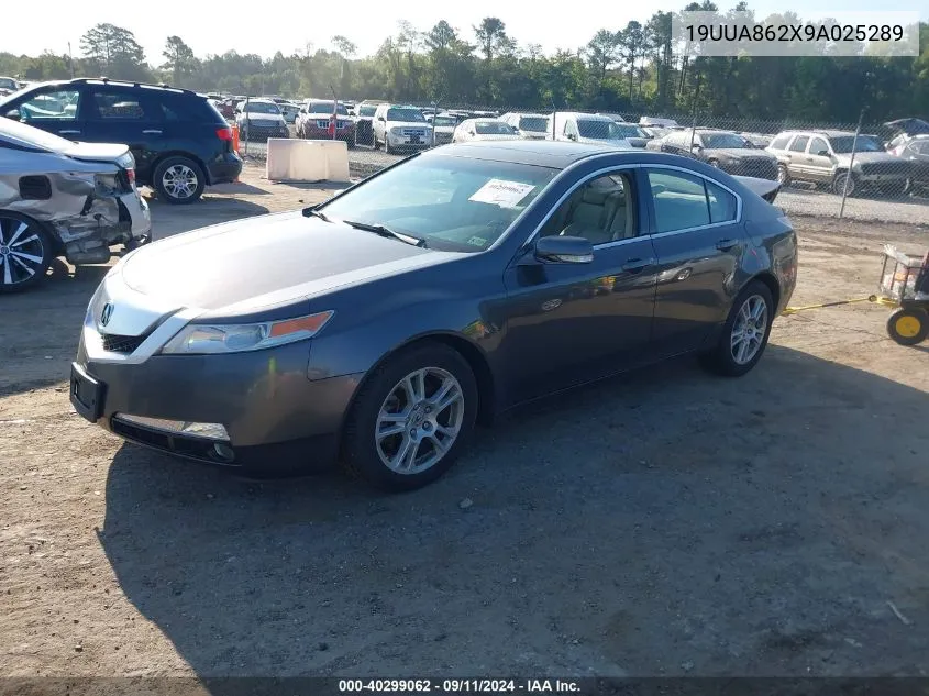 2009 Acura Tl VIN: 19UUA862X9A025289 Lot: 40299062