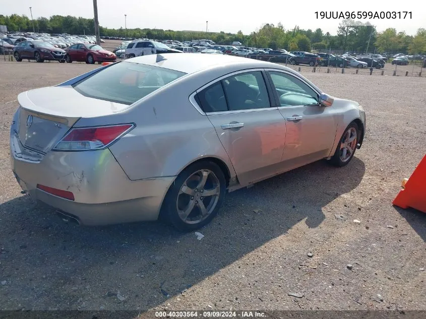 2009 Acura Tl 3.7 VIN: 19UUA96599A003171 Lot: 40303564