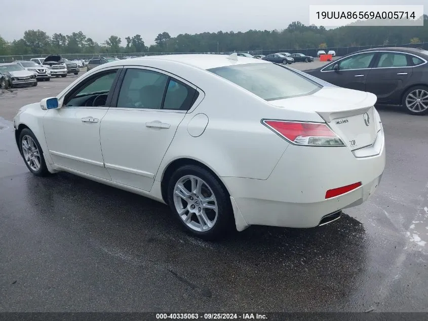 2009 Acura Tl 3.5 VIN: 19UUA86569A005714 Lot: 40335063