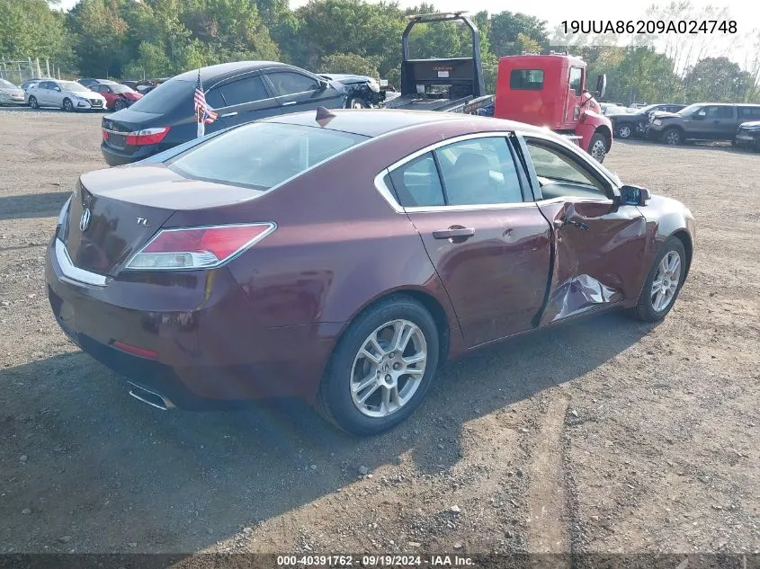 2009 Acura Tl 3.5 VIN: 19UUA86209A024748 Lot: 40391762