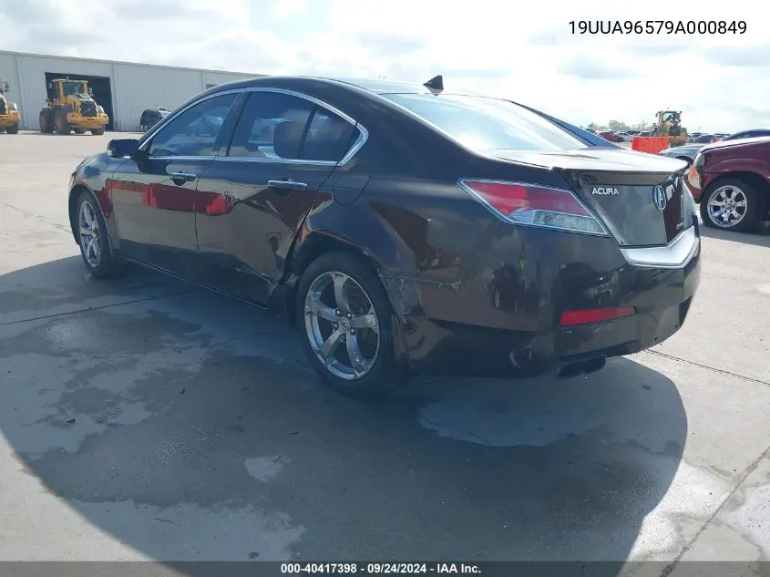 2009 Acura Tl 3.7 VIN: 19UUA96579A000849 Lot: 40417398