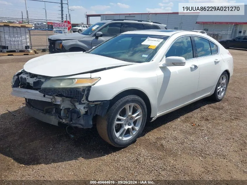 2009 Acura Tl 3.5 VIN: 19UUA86229A021270 Lot: 40444616