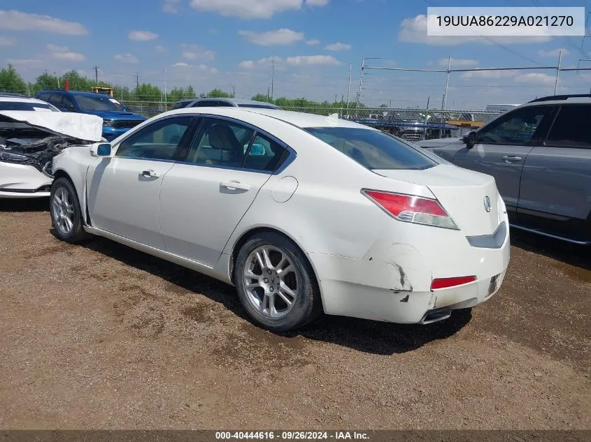 2009 Acura Tl 3.5 VIN: 19UUA86229A021270 Lot: 40444616