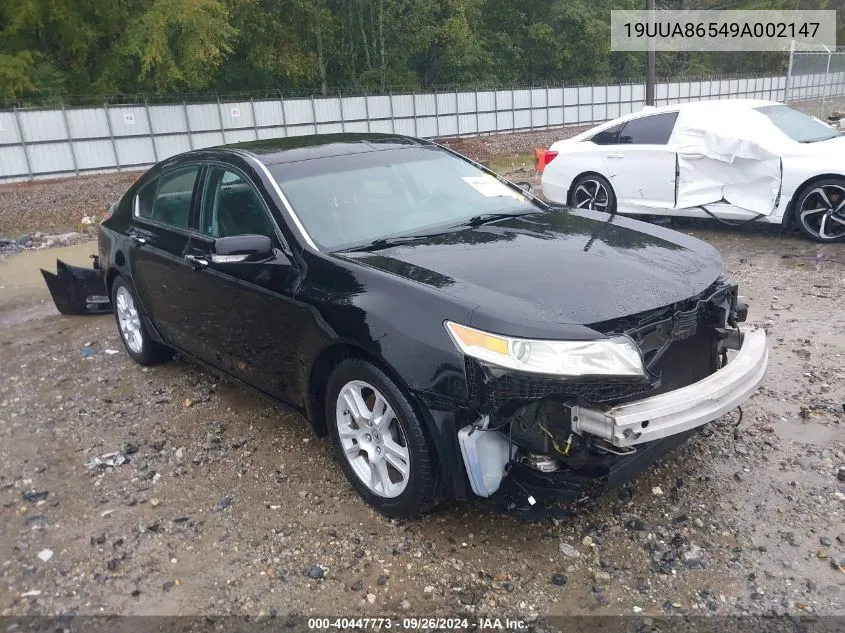 2009 Acura Tl 3.5 VIN: 19UUA86549A002147 Lot: 40447773